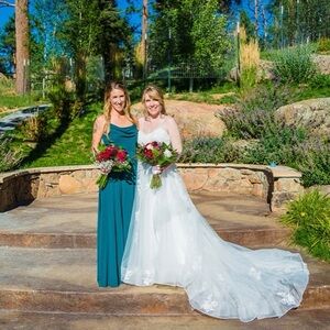 Bridesmaid dress- Cowl neck chiffon dress with slit